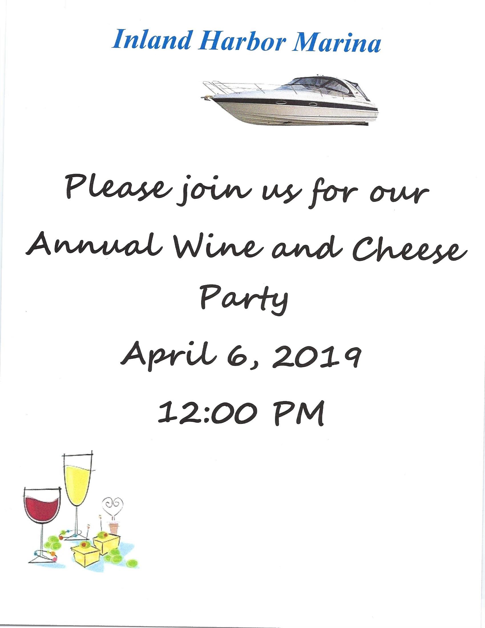 Wine and Cheese Party April 6, 2019
